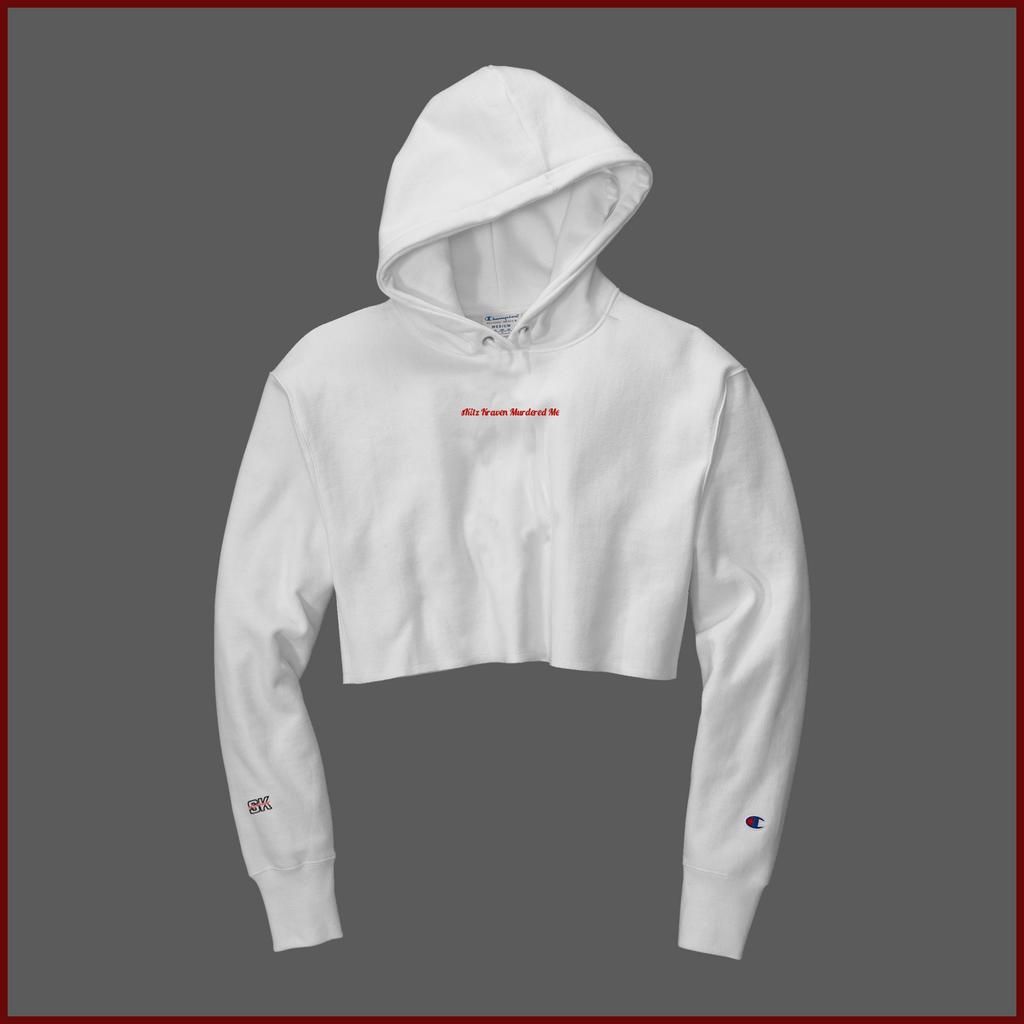 Champion cropped fashion hoodie white